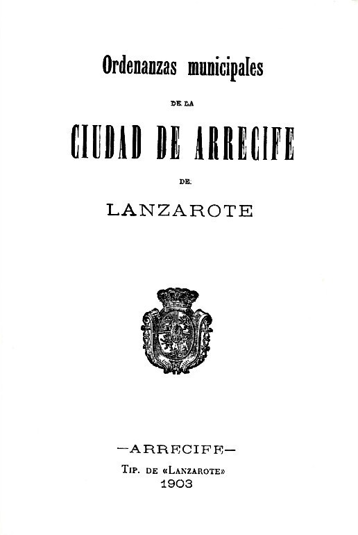 Ordenanzas municipales de la ciudad de Arrecife en TEXTOS 