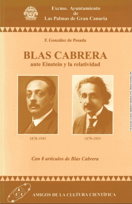 Blas Cabrera ante Einstein y la relatividad en TEXTOS 