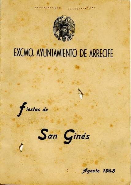 Programa de las fiestas de San Ginés de 1948 en TEXTOS 