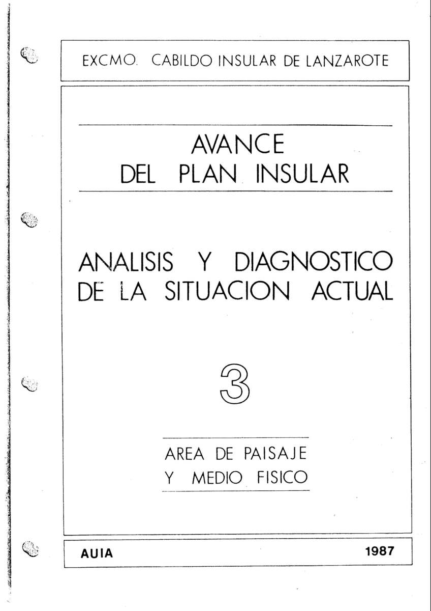 Tomo 3. Paisaje y Medio Físico. Avance Plan Insular (1987) en TEXTOS 