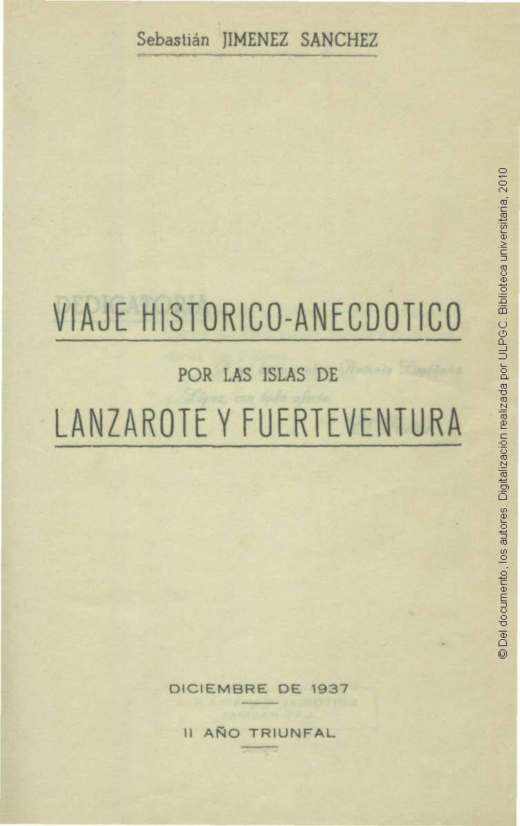 Viaje histórico-anecdótico por las islas de Lanzarote y Fuerteventura en TEXTOS 