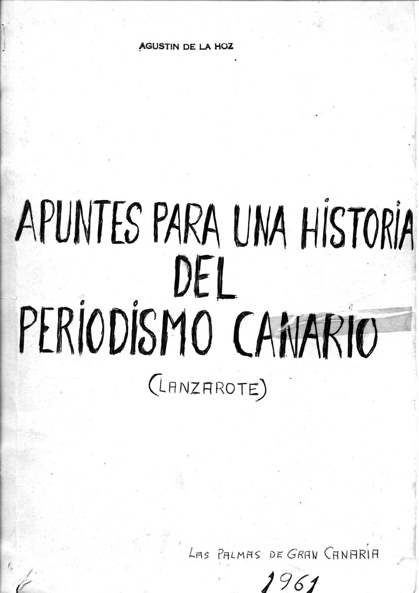 Apuntes para una historia del periodismo canario (Lanzarote) en TEXTOS 