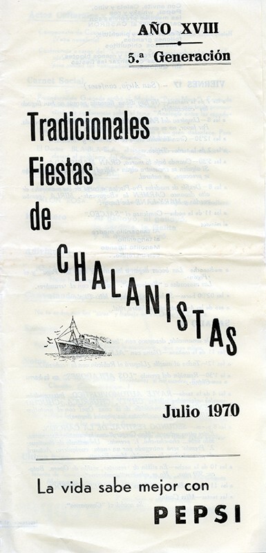 Programa de Los Chalanistas 1970 en TEXTOS 