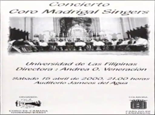 Fragmento del concierto del Coro Madrigal Singers en VIDEOS 