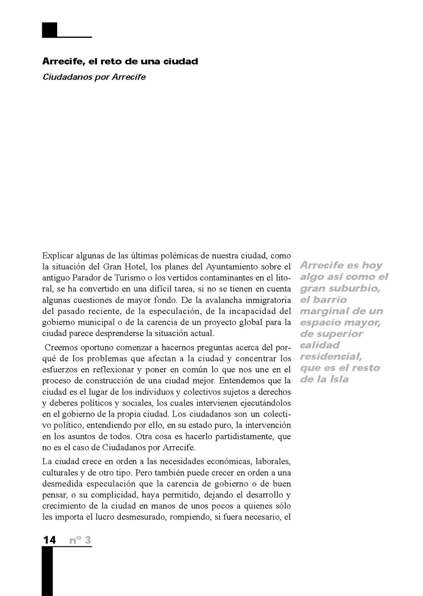 Arrecife, el reto de una ciudad
